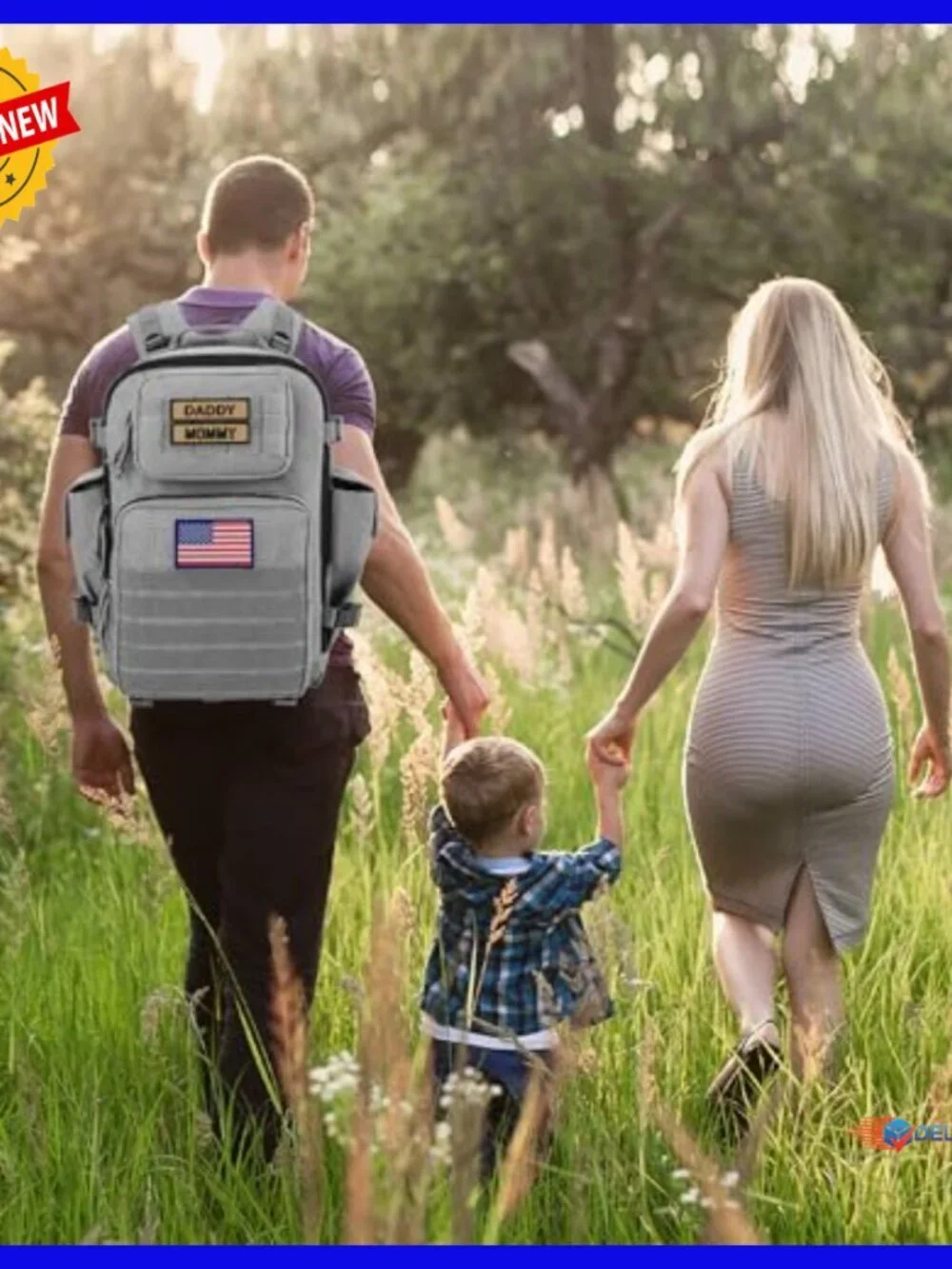Military Diaper Backpack for Dads, 42L Oxford Daypack with Insulated Pockets